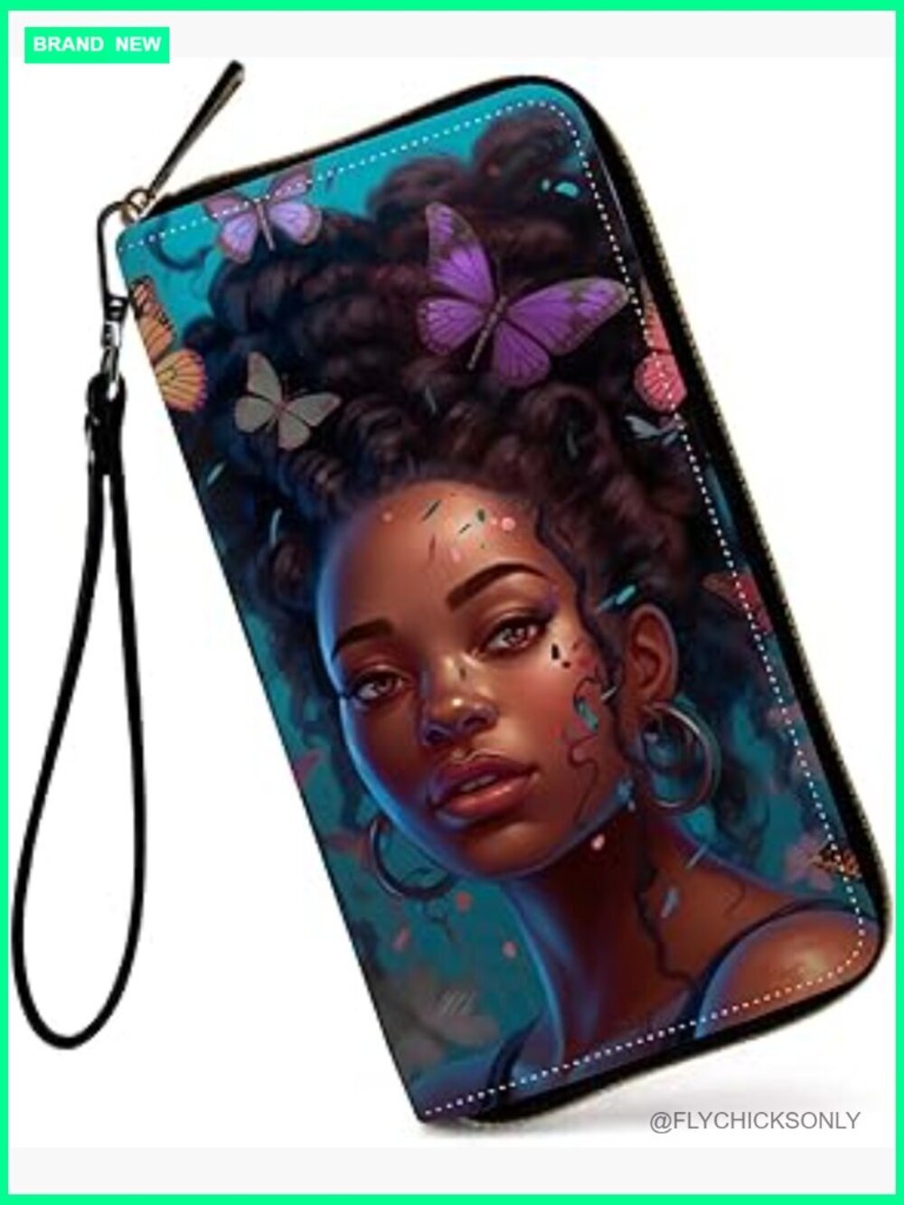 Large Capacity RFID Blocking PU Leather Wristlet Wallet Clutch Phone Holder